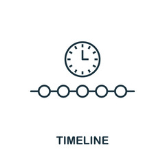 Wall Mural - timeline outline icon. thin line concept element from fintech technology icons collection. creative 