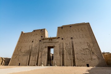 Sticker - Horus Temple in Edfu, one of the best preserved temples in Egypt