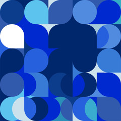 Wall Mural - abstract trendy geometric background with repeating grid pattern . minimal blue pattern geometric de