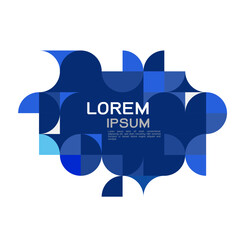 Wall Mural - abstract trendy geometric template with blue repeating grid pattern . minimal pattern geometric desi
