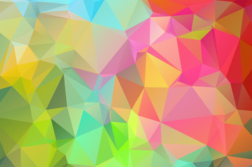 Wall Mural - Colorful Low poly crystal background. Polygon design pattern. Multicolor Low poly vector illustration, low polygon background.