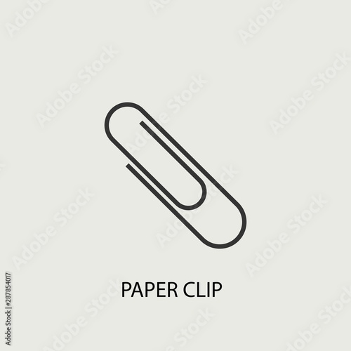 Fotomural Paper clip vector icon illustration sign