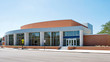 © lawcain - Contemporary Red Brick & Glass Convex Building