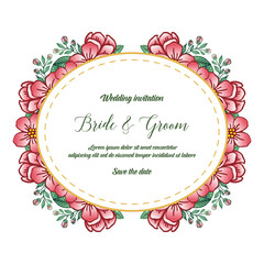  Various crowd of wreath frame, for wedding lettering of bride and groom. Vector