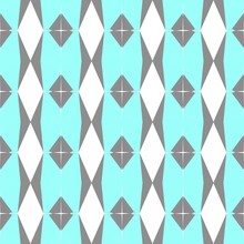 Seamless Geometric Pattern With Gray Gray, Pale Turquoise And White Smoke Colors