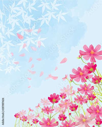 秋桜 花 花びら 秋 景色 風景 コスモス祭り 満開 紅葉 シルエット Buy This Stock Vector And Explore Similar Vectors At Adobe Stock Adobe Stock