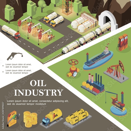 Isometric Oil Industry Concept
