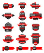 © Vikivector - Black Friday shopping sale promotional labels vector set