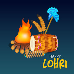 Canvas Print - Happy Lohri