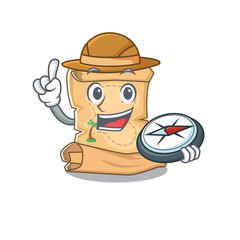 Sticker - Explorer treasure map cartoon in shape character