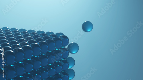 Fotomural molecular structure dissolution, abstract science background