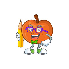 Poster - Student tangerine sweet in the cartoon shape