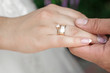 © Євген Малюга - The groom puts the ring on the bride. Wedding ceremony