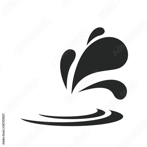 Splash Water Icon Vector Design Illustration Stock Vector Adobe Stock