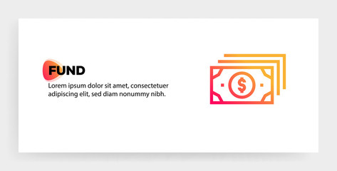 Canvas Print - FUND ICON CONCEPT