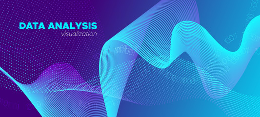 Wall Mural - science visualization. matrix background. violet