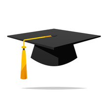 Graduation Hat Vector Isolated Illustration