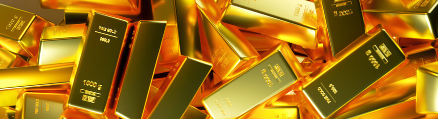 Gold bar close up shot. wealth business success concept..