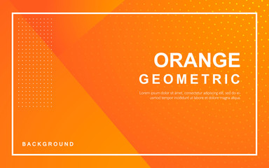 Wall Mural - abstract orange background. geometric element design with dots decoration.