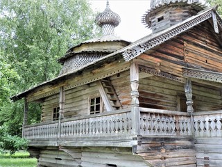 Wall Mural - Old wooden church in Russia