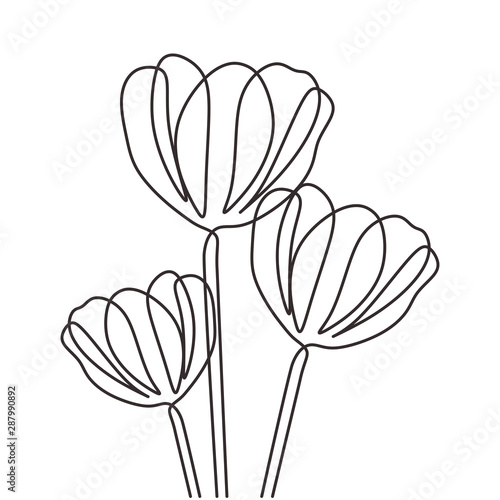 images Simple One Line Flower Drawing flower continuous one line drawing