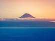 Image of the volcano mountain of pico in beautiful sunset colors