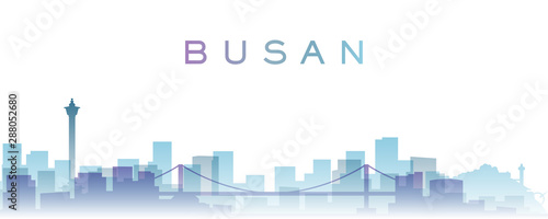 Busan Transparent Layers Gradient Landmarks Skyline