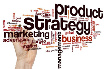 Wall Mural - product strategy word cloud