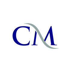 Wall Mural - letter m and c logo. swoosh symbol. icon vector eps 10.