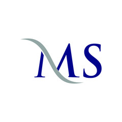 Wall Mural - Letter M and S Logo. Swoosh Symbol. Icon Vector Eps 10.