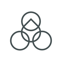 Wall Mural - circle logo. water drop symbol. icon vector eps 10.