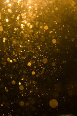 Canvas Print - Abstract gold bokeh with black