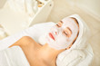 © Studio Romantic - Cosmetic mask on the face of a woman in the spa salon.