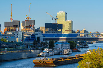 Wall Mural - Moscow, Russia - August, 28, 2019: veiw to Moscow river