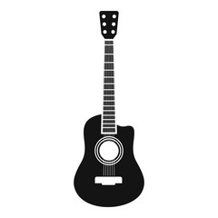 Poster - Acoustic guitar icon. Simple illustration of acoustic guitar vector icon for web design isolated on white background