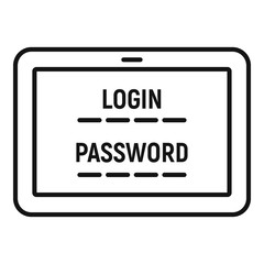 Poster - Web bank login icon. Outline web bank login vector icon for web design isolated on white background