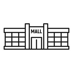 Canvas Print - Retail mall icon. Outline retail mall vector icon for web design isolated on white background