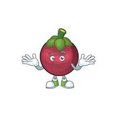 Poster - Grinning fruit mangosteen cartoon character for health