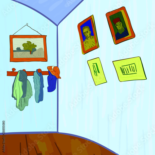 Wall In Van Gogh Style Digital Element Of Van Gogh S