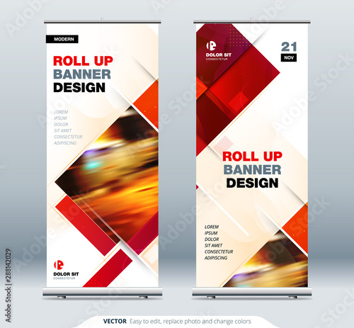 Business Roll Up Banner Stand Abstract Roll Up Background For
