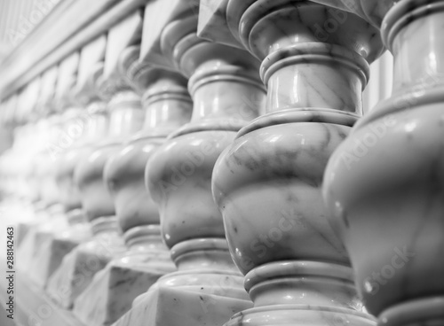 Cuadros en Lienzo White marble balusters. Abstract photo