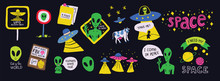 Set On A Space Theme With Humorous Ufo Signs