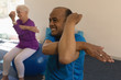 © WavebreakMediaMicro - Senior man exercising in fitness studio
