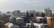 Snow in the city of Sofia, Bulgaria