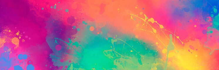 bright abstract watercolor drawing on a paper image