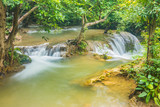 Fototapeta Łazienka - Huai Mae Khamin Waterfalls in Tropical Rainforest at Kanchanaburi Province, Thailand