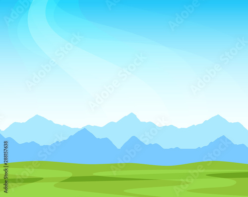 Panorama with alpine mounta...