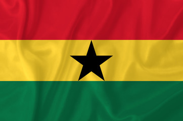 Wall Mural - Ghana waving flag