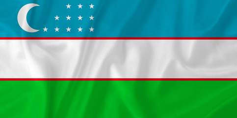 Wall Mural - Uzbekistan waving flag