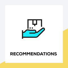 Poster - RECOMMENDATIONS LINE ICON SET